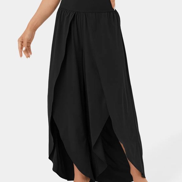 HALARA Breezeful High Waisted Palazzo Flowy Split Wide Leg Quick Dry Pants (M) - Picture 2 of 7